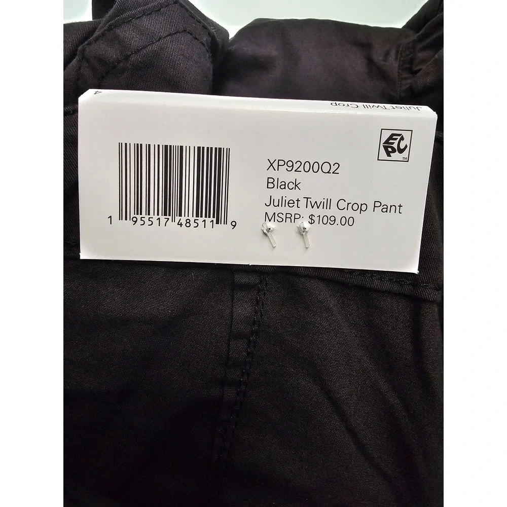 Social Standard by Sanctuary Womens Crop Pants Black Cotton Blend Casual Size 4